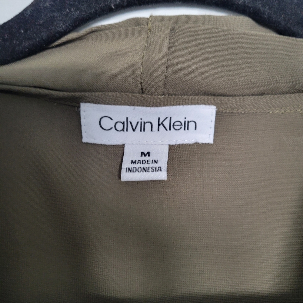 Calvin Klein Women's Olive Blouse - Picture 2 of 3